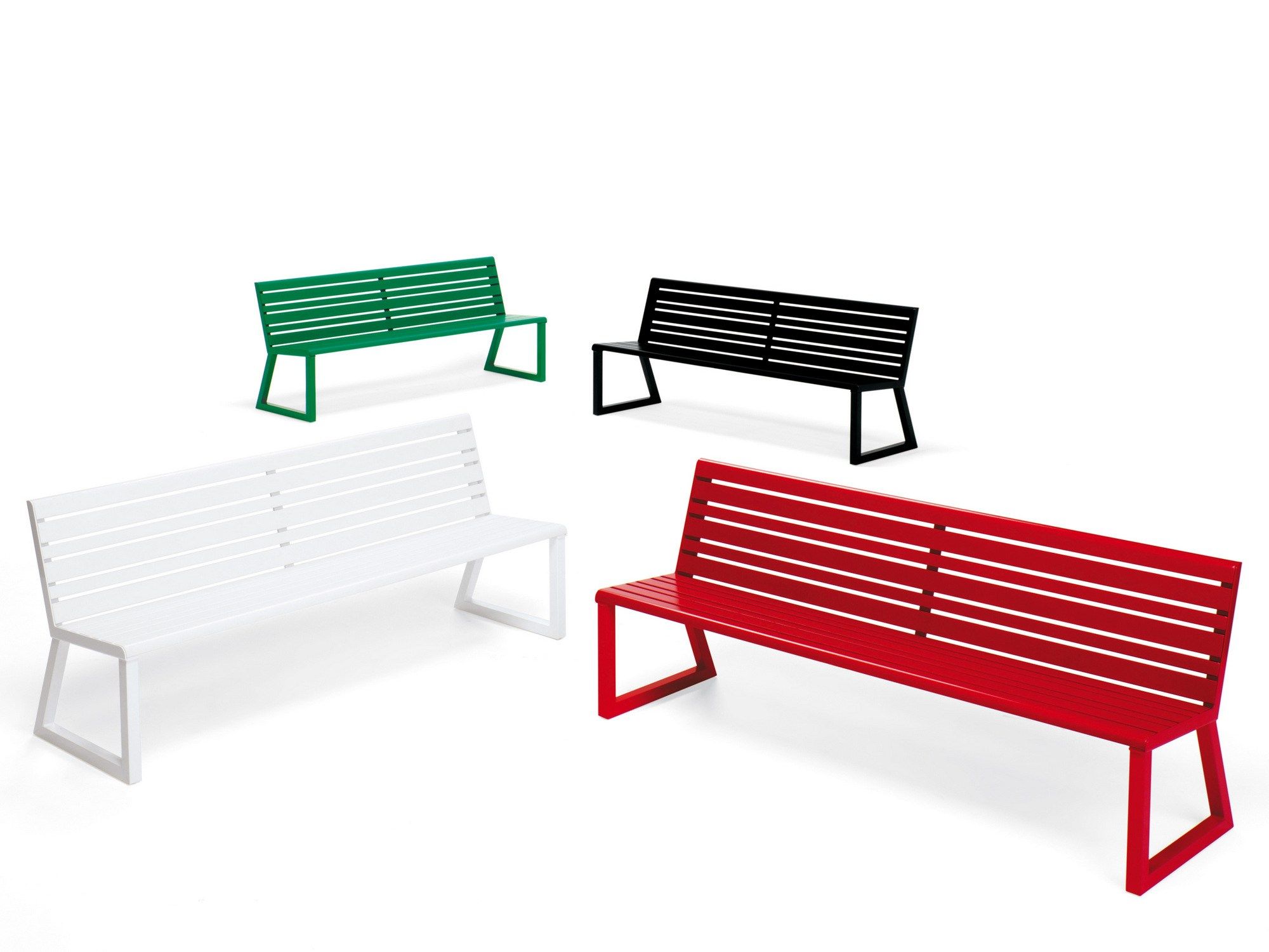 Алюминиевая скамья со спинкой Urbantime Портфель.h24 ARCH-00050393 - Вид №5