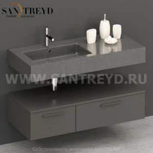 T11552AT2 Столешницы для использования в сочетании с тумбами и открытыми тумбами 115 см серая Globo ARREDO WOOD Италия