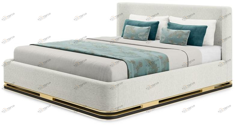 FRATO Кровать King size из льна с мягким изголовьем Ashi Ffu010008aac