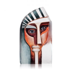 65849 Скульптура "Маска Ксеркс", серая/оранжевая/бордовая, 230/400 мм Maleras