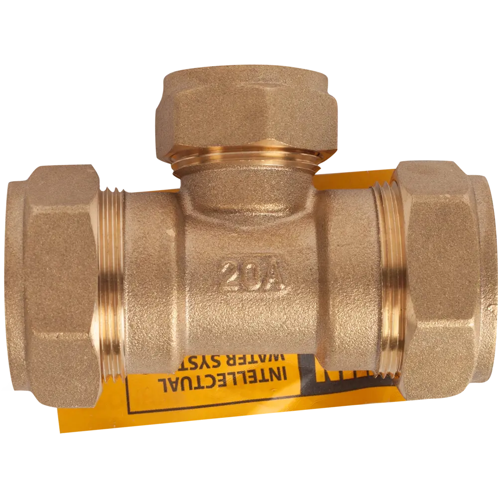 Тройник обжимной Neptun IWS 20х15х20 мм, латунь STLM-2014836 - Вид №2