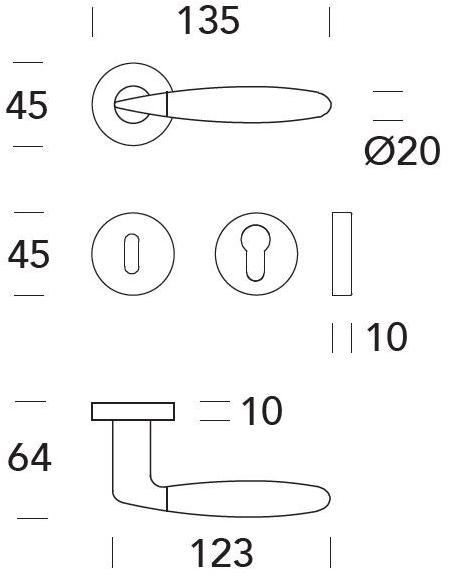 Reguitti Ручка из латуни на розетке Sasha A173mr41635 - Вид №1