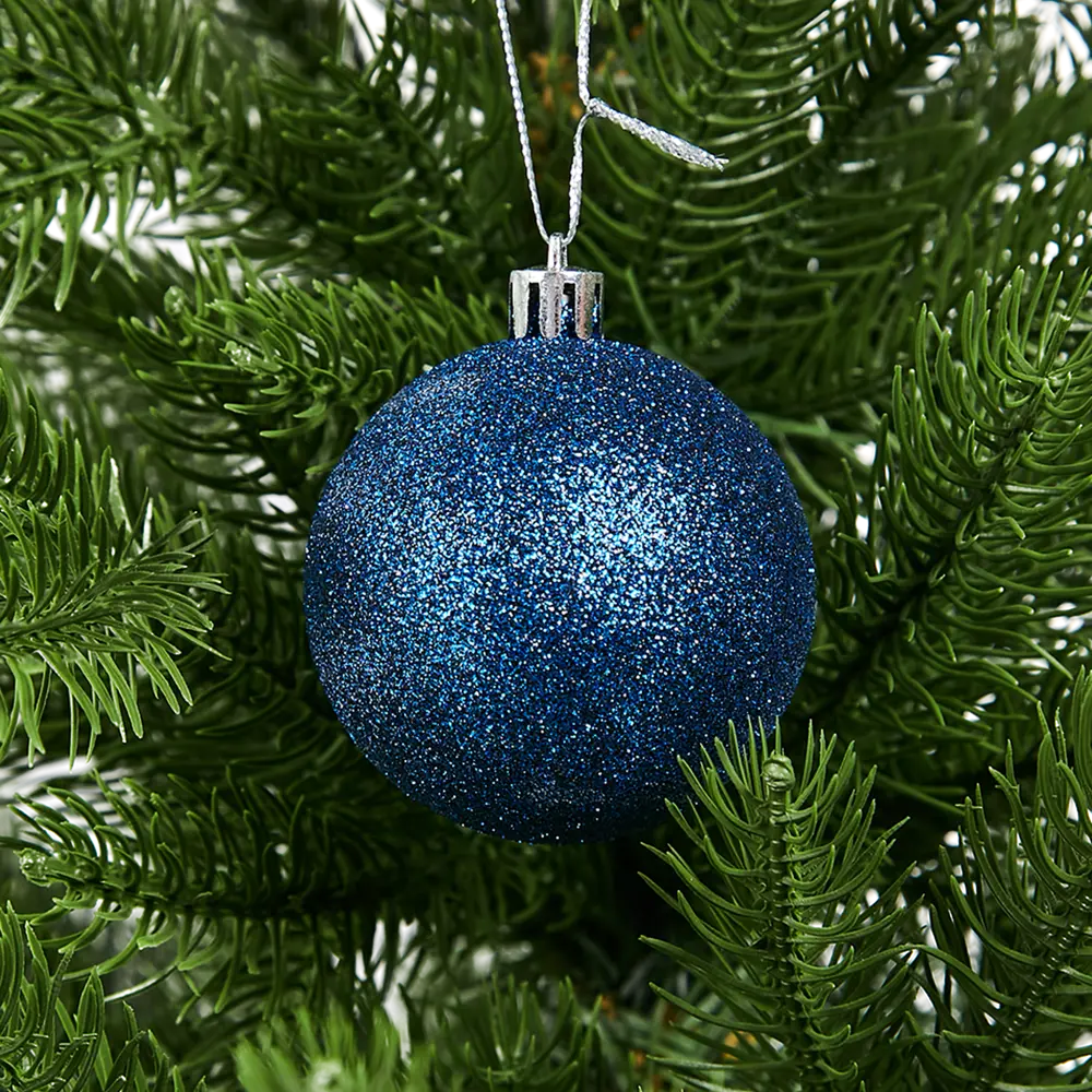 87036349 Набор новогодних шаров Christmas ø6 см пластик цвет синий 18 шт. STLM-1405081 Santreyd  - Вид №2