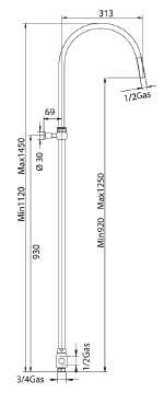 385674KO Держатель верхнего душа Bandini Classic Santreyd - Вид №1