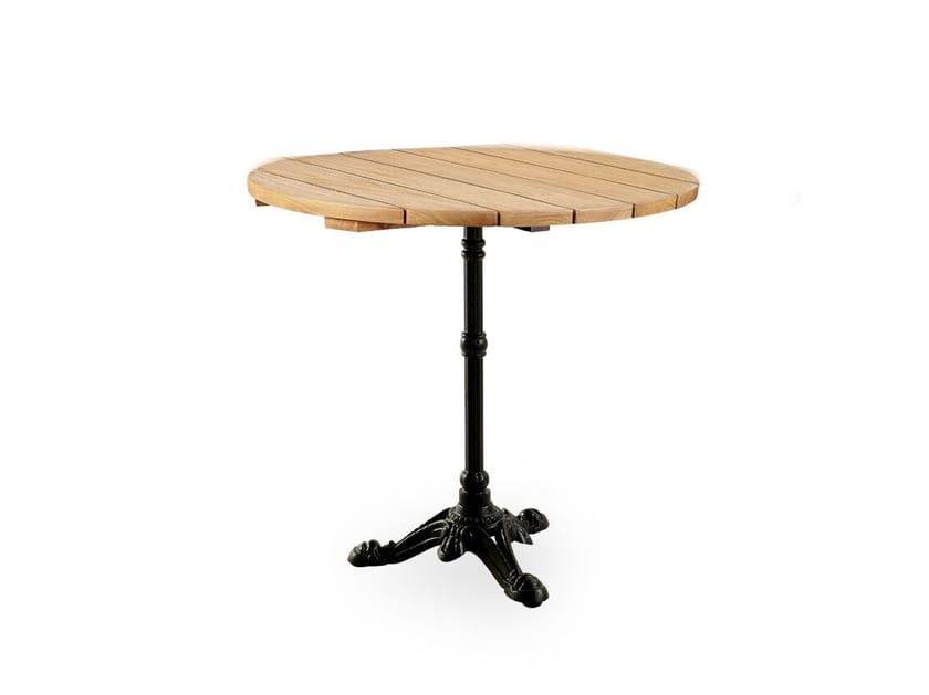 Круглый стол из тика и чугуна Sika Design Alu Affäire ARCH-00054089