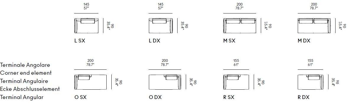 Casamania & Horm Модульный диван со съемным чехлом из ткани или кожи Dizzy sun-id-1374910 - Вид №8