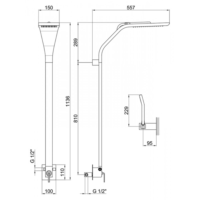 WO660302564 Душевая система Webert Wolo  - Вид №2