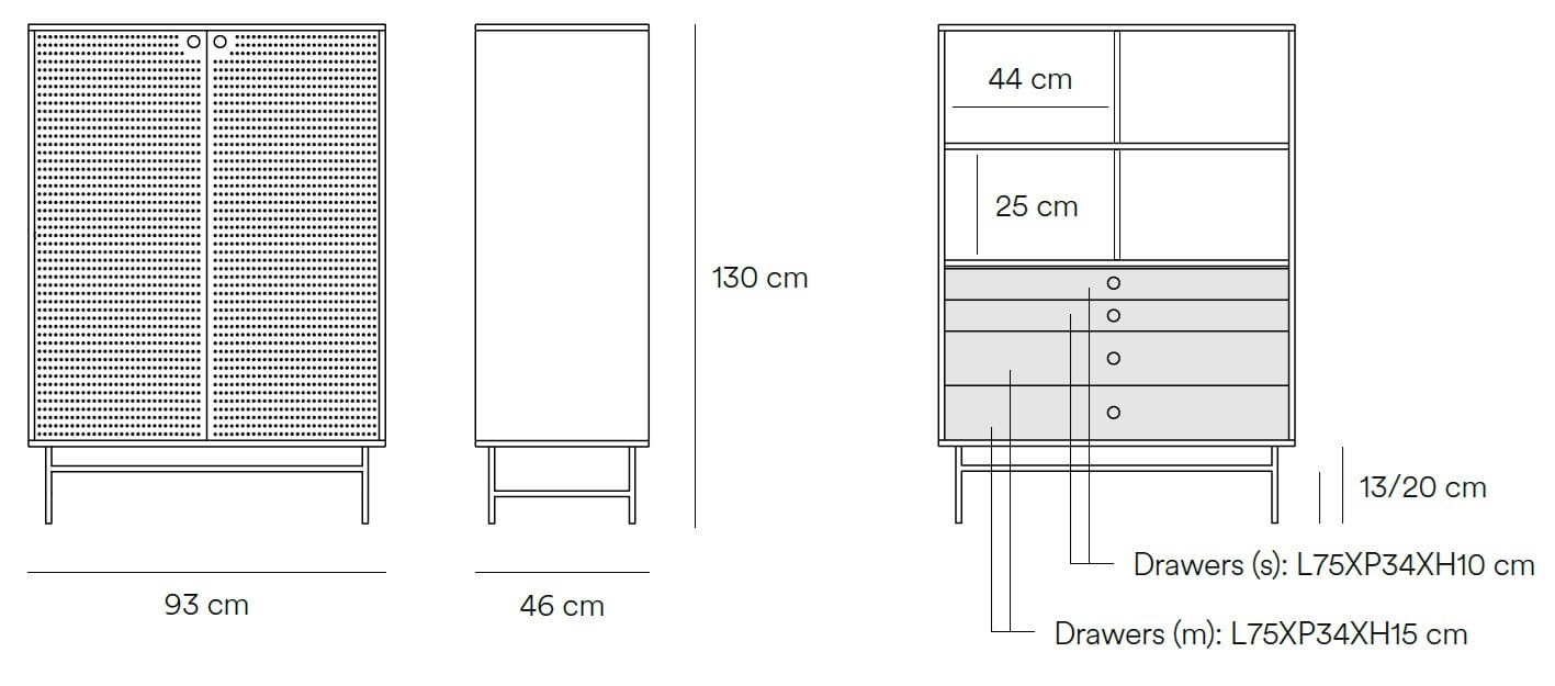 Шкаф из МДФ с распашными дверцами и ящиками TEULAT точка ARCH-00017288 - Вид №10