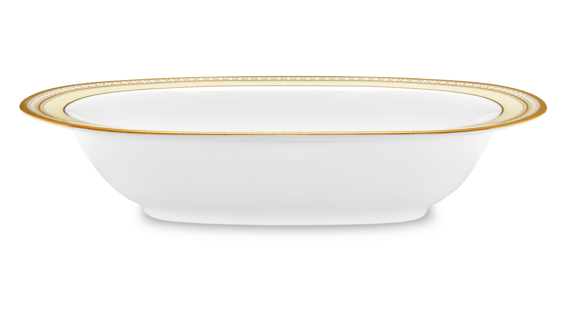 10639026 Noritake Салатник квадратный Noritake Noritake "Трефолио,золотой кант" 11см Фарфор костяной  - Вид №1