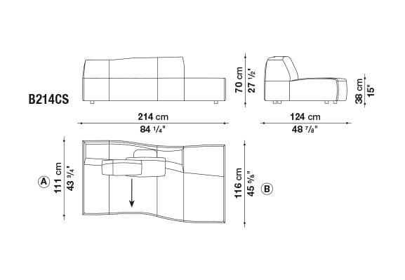 Модульный тканевый диван B&B Italia ARCH-00007652 - Вид №8