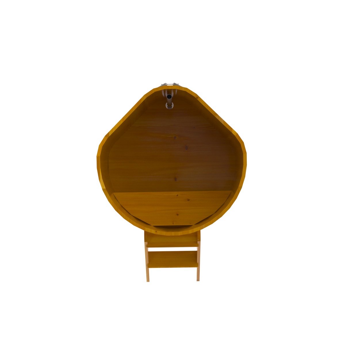 2304 Купель угловая из лиственницы Рустик 1,03х1,03х1,1 натуральная Alyarus  - Вид №5