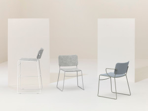 Стальной салазок мягкий высокий стул