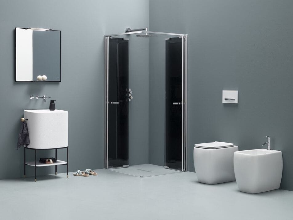 Угловая душевая кабина со складной дверью ARBLU провод ARCH-00132878