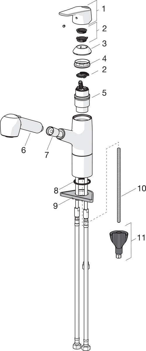 Oras 1832FG Смеситель для кухни 1832FG Vega Хром  - Вид №4