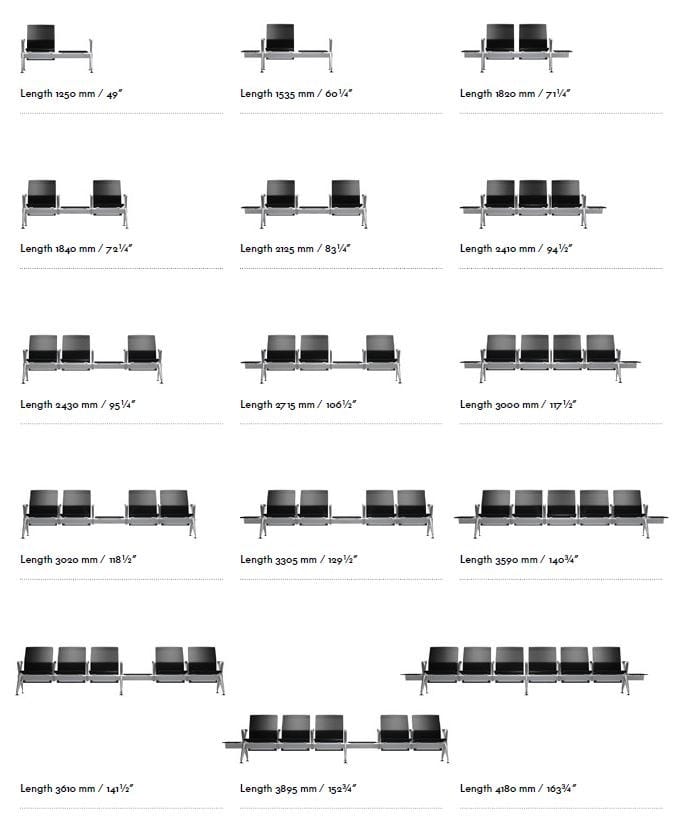 Сиденье на перекладине из фанеры с подлокотниками VITRA AIRLINE ARCH-00049226 - Вид №7