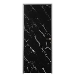 Дверь межкомнатная глухая с замком в комплекте Invisible FC99 60x220 мм HPL цвет черный 88401497 STLM-2039952