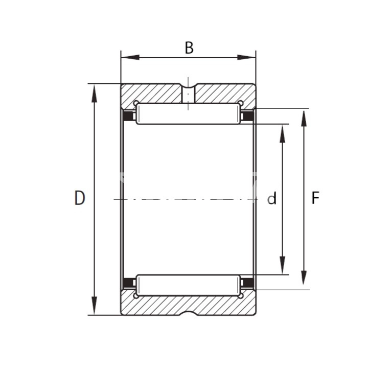 IS1571 Подшипник NKI17/16 ISKRA  - Вид №1