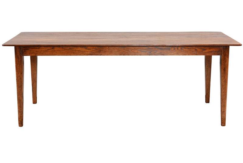 0046-16 Загородный стол с закругленными коническими ножками ijlbrown  - Вид №1