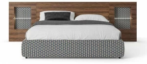 TUMIDEI Двуспальная кровать со встроенными прикроватными тумбочками