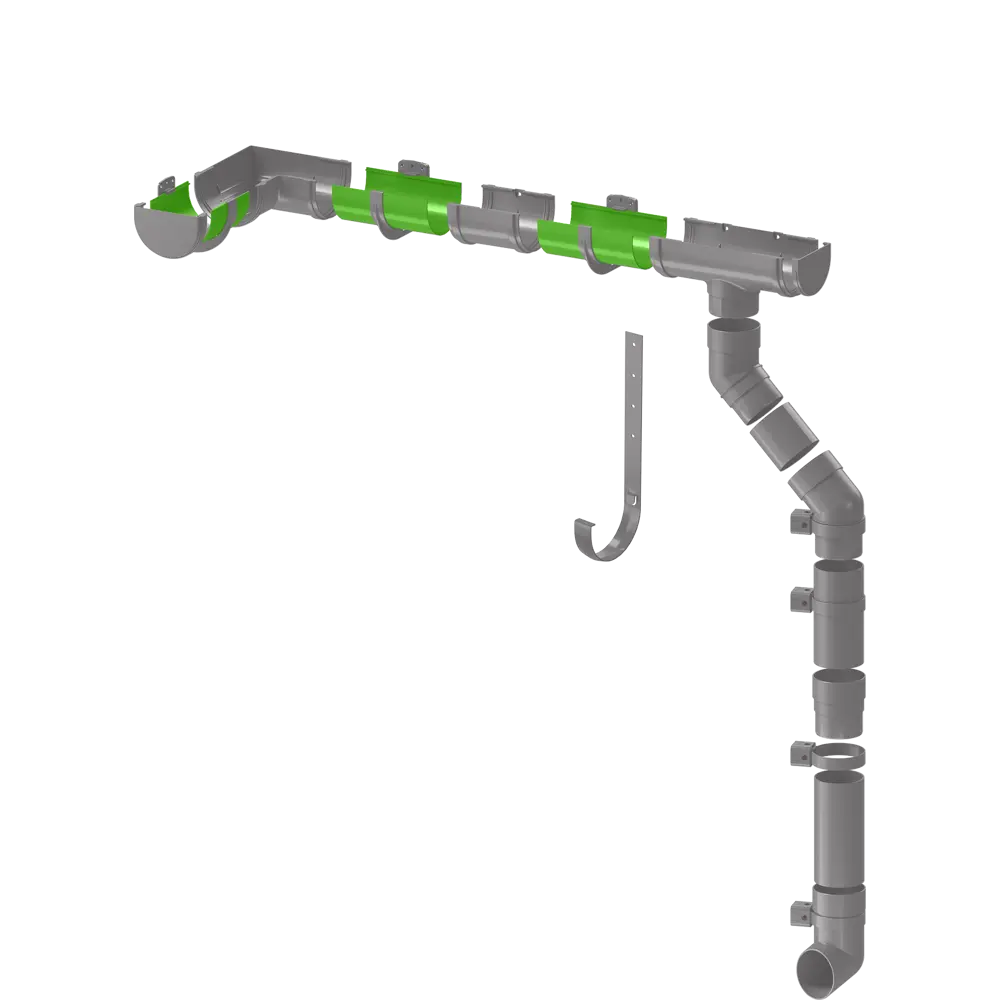 Желоб водосточный Dacha 120 мм 3 м красный DÖCKE STLM-2160186 - Вид №1