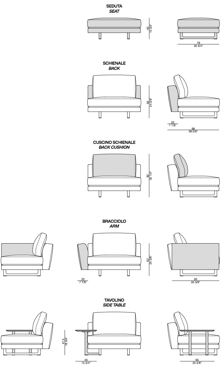 Porada Модульный тканевый диван Twenty sun-id-1447529 - Вид №4