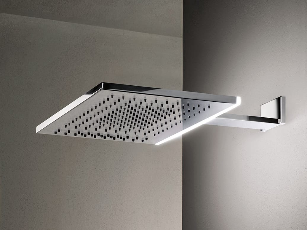 Прямоугольная душевая головка из нержавеющей стали с 2 струями с хромотерапией Fantini Rubinetti Acquafit ARCH-00062511 - Вид №1