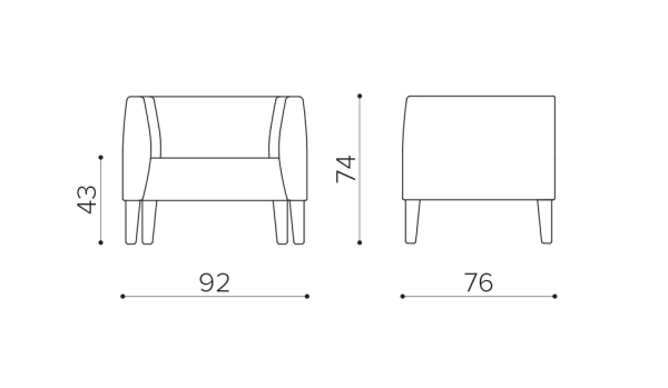 BB 1000 Кресло 92х43 см True Design Biblis - Вид №1
