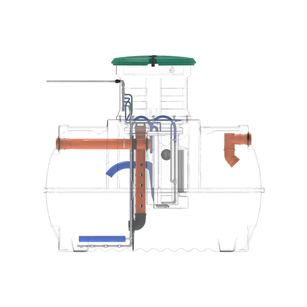 Станция биологической очистки четрыхкамерная Rostok Ground 6 2800 литров 1200 л/сутки STLM-2190724 - Вид №13