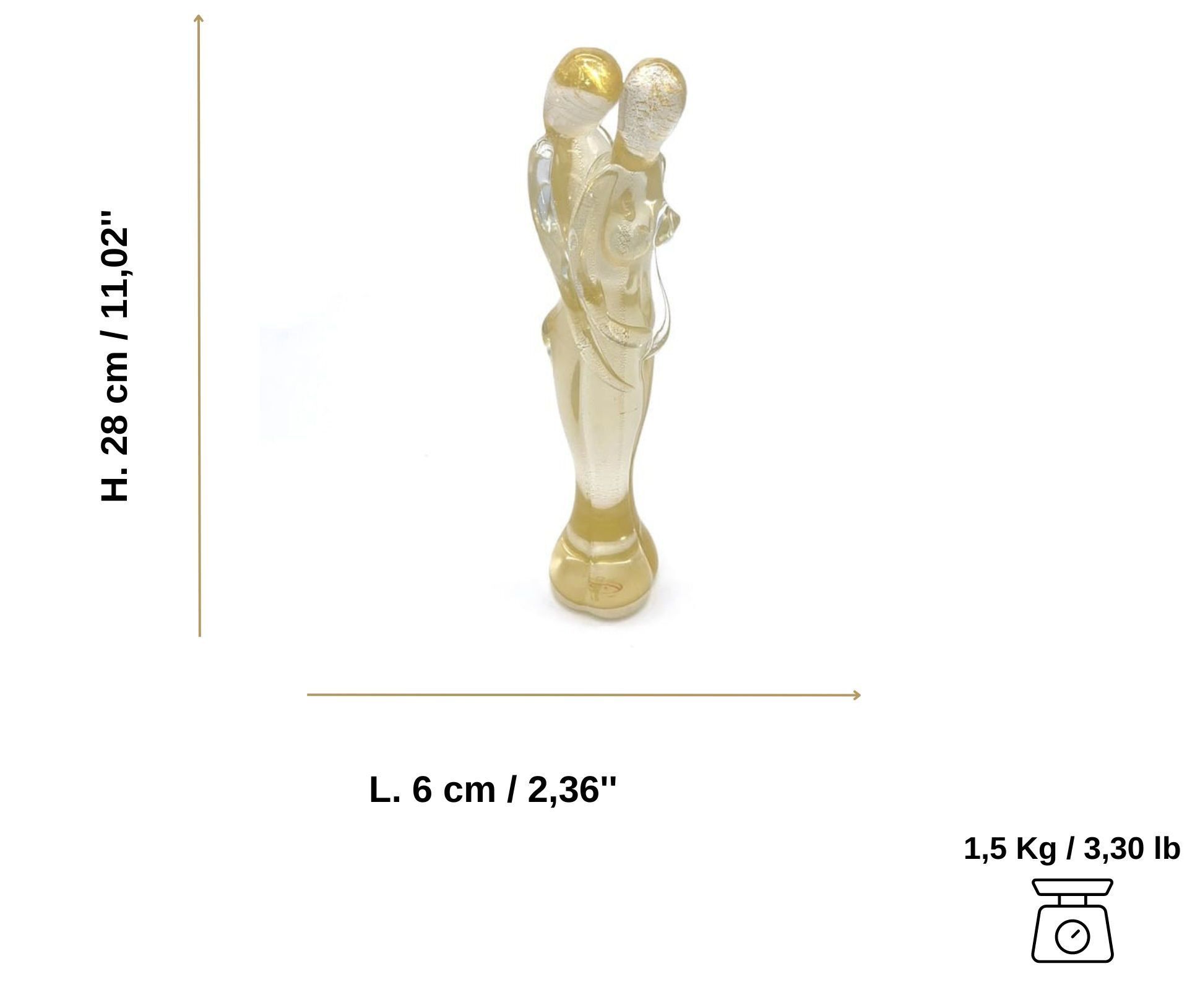 Скульптура из муранского стекла ручной работы YourMurano Lovers ARCH-00023403 - Вид №6