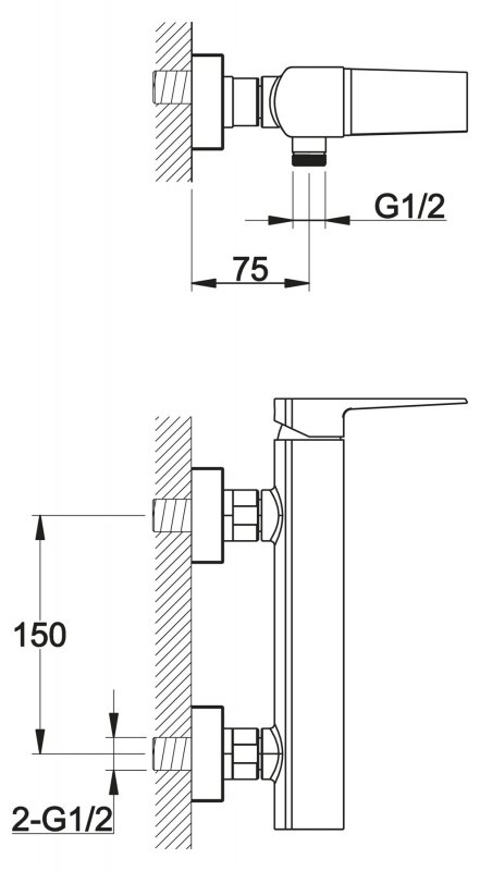 Смеситель для душа ARLIE ARL-ESDM-CRM BELBAGNO  - Вид №1