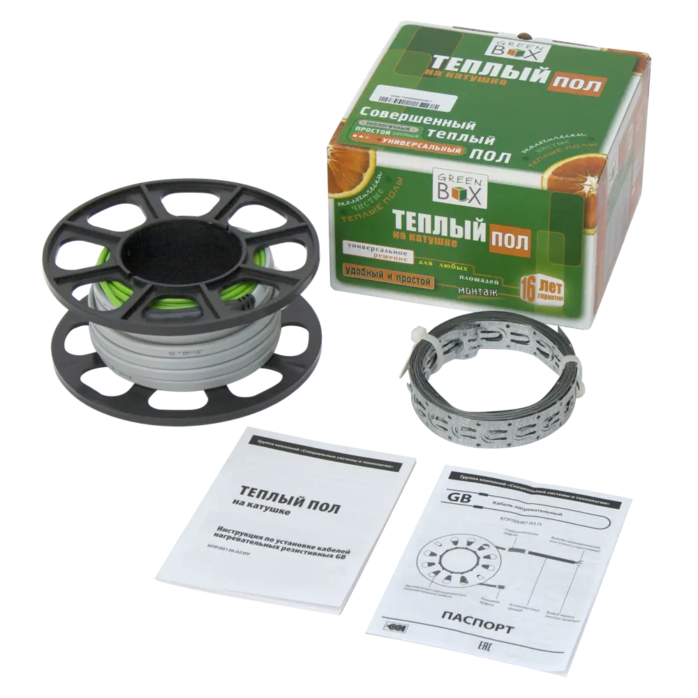 Нагревательный кабель для теплого пола GB-150 10 м, 150 Вт GREEN BOX STLM-2022559 - Вид №2