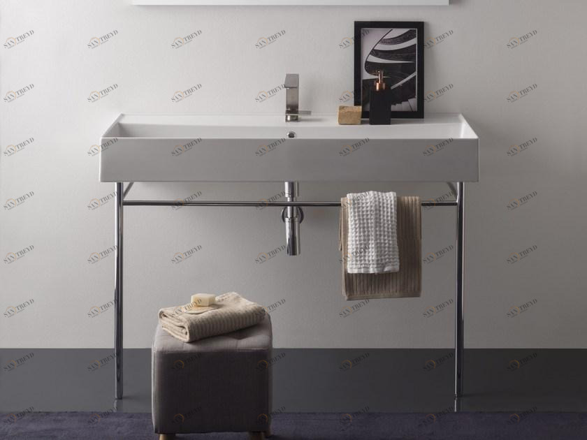 5107/r Напольная раковина стоящая овальная Scarabeo Ceramiche Teorema 2.0