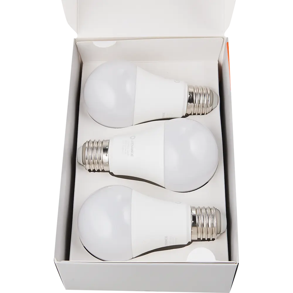Набор умных ламп светодиодных Wi-Fi Osram Smart Plus E27 220-240 В 9 Вт груша матовая 806 лм теплый белый свет 3 шт LEDVANCE STLM-2054765 - Вид №3