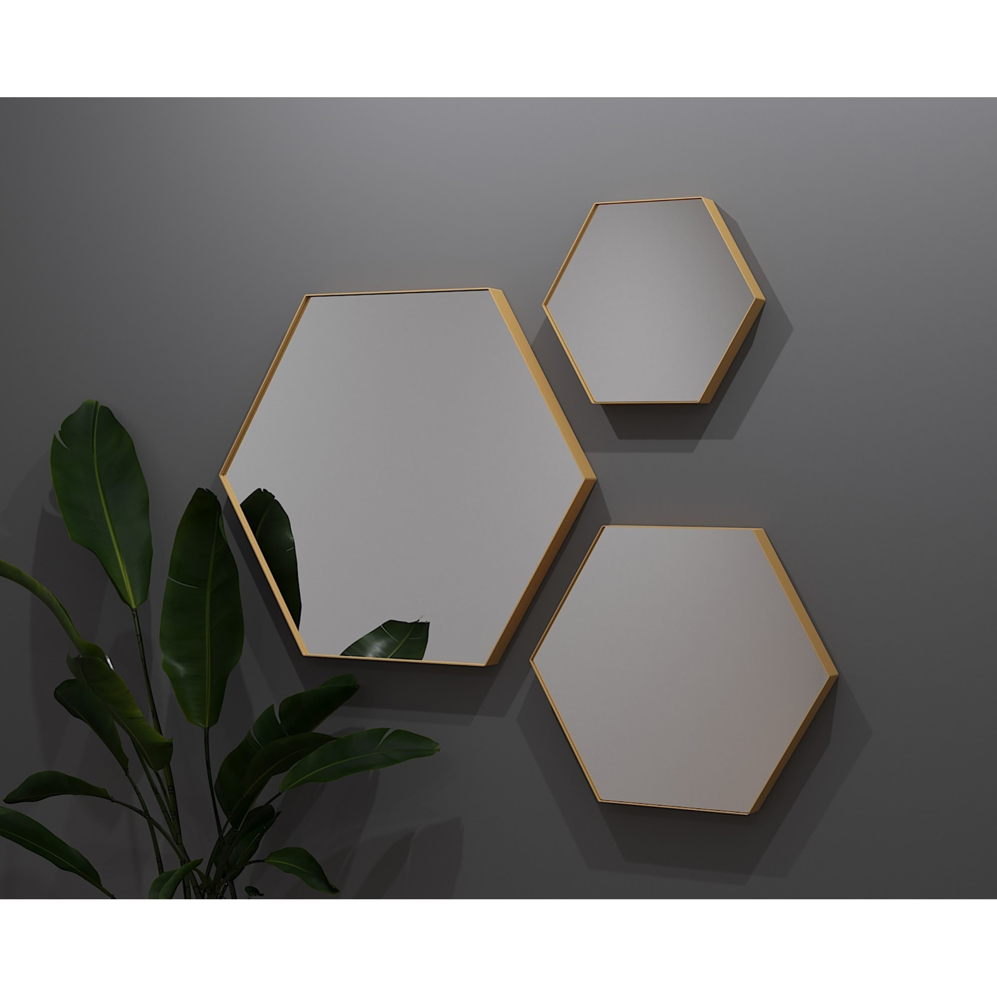 82111183 Зеркало 50х43 см цвет золотой Ferro Santreyd - Вид №5