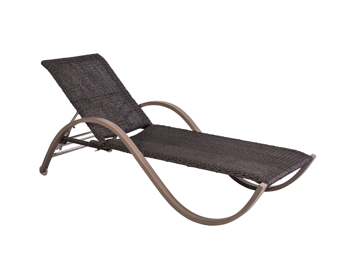 68.00.0391 Лежак Bow Twist черный / серый камень Mbm