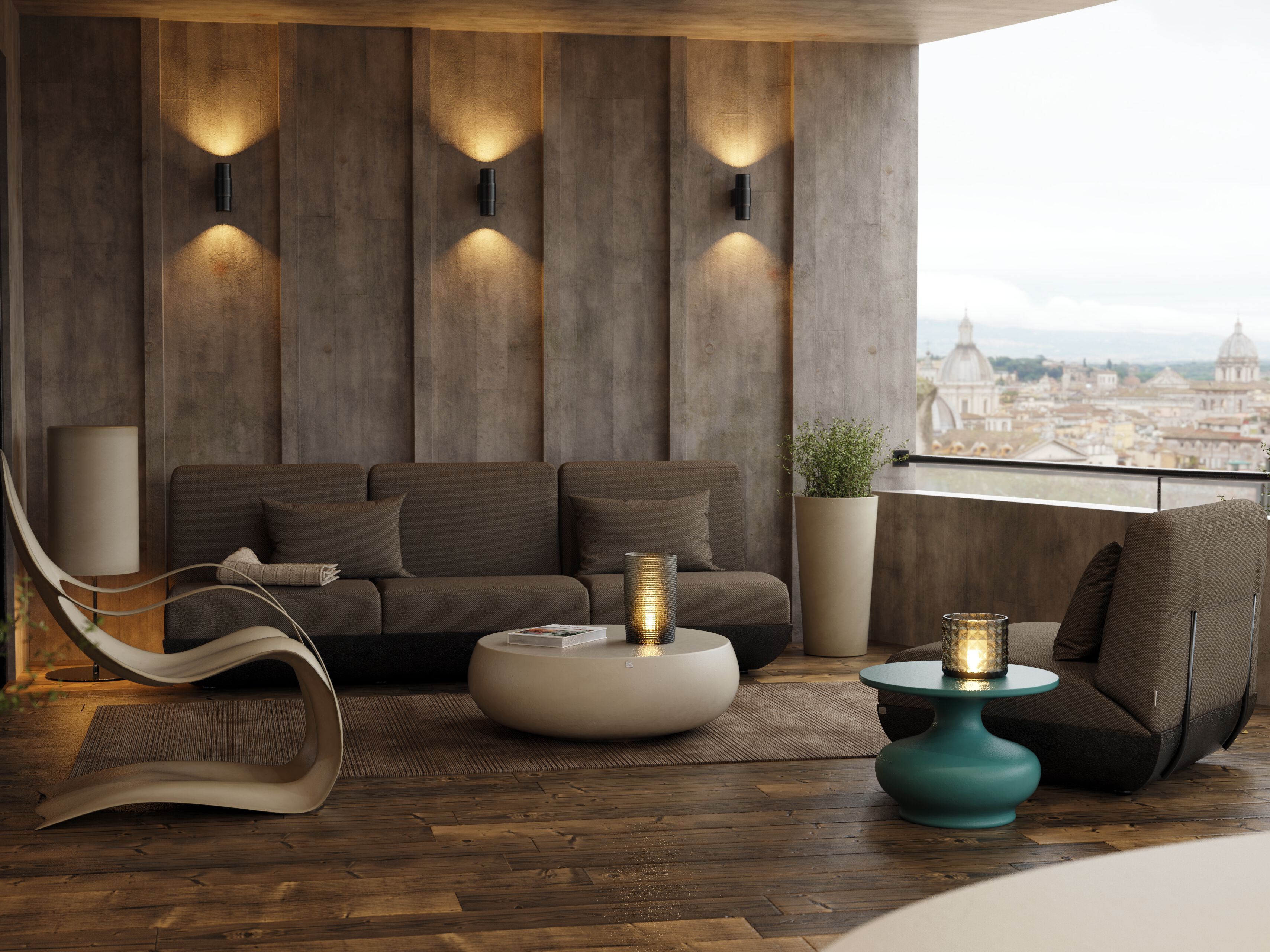 Низкий садовый стол из стекловолокна GANSK ARIEL ARCH-00055696 - Вид №3