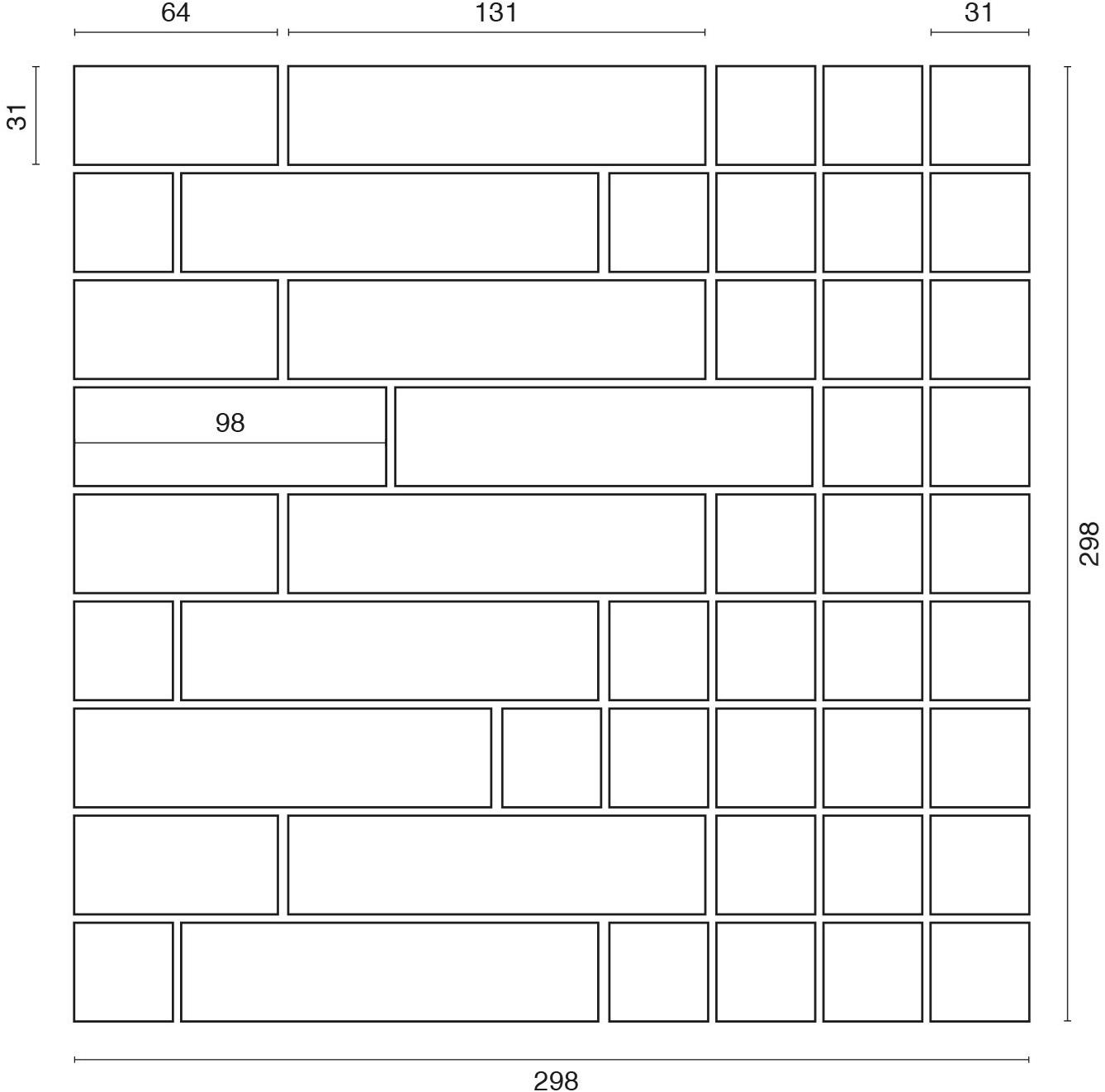 Ideamarmo Мозаика из мрамора Biancone Shake Shk 303 - Вид №3