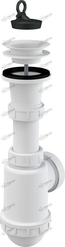 Cифон для мойки c пластмассовой решеткой DN70 ALCAPLAST A442DN5040