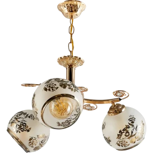 Люстра подвесная «Руно» КС30065/3P, 3 лампы, 9 м², цвет золотой