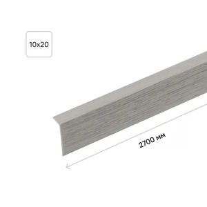 Угол арочный ПВХ 10x20x2700 мм ясень серый 18324361 STLM-2202995