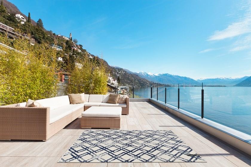 De Dimora Прямоугольный коврик из полиэстера с геометрическими мотивами для улицы Outdoor sun-id-1416778 - Вид №3