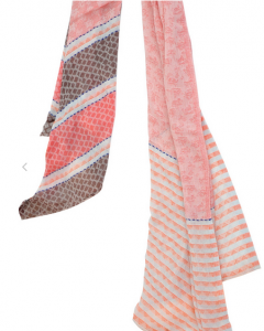 NOE_CORAIL Шаль розовая 70/180 ХЛОПОК PETRUSSE