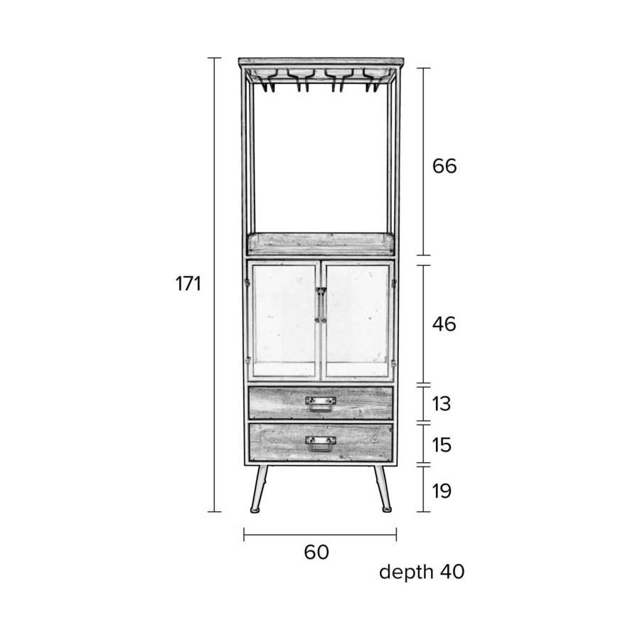 Комод Damian высокий White Label Living 4100029 - Вид №8