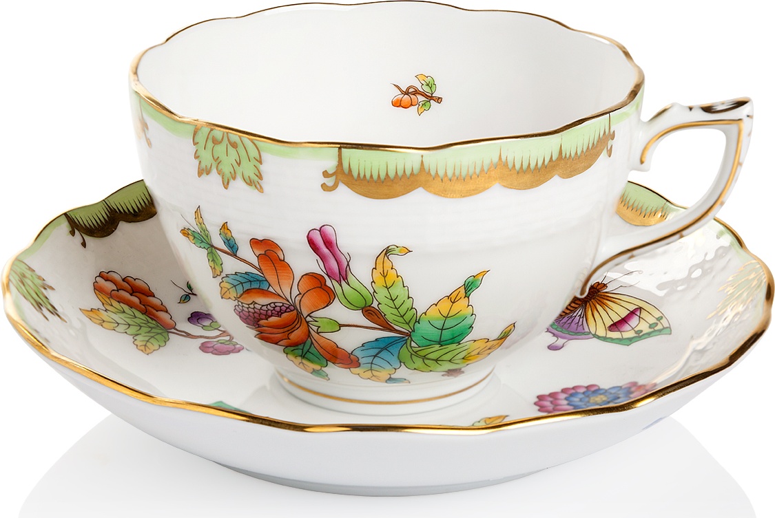 82951 Herend Чашка чайная с блюдцем 250мл "Виктория" Фарфор 
