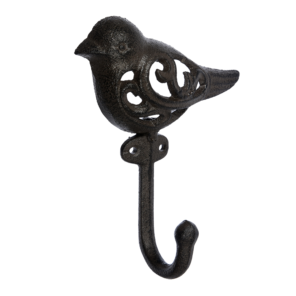 Крючок настенный черный 15 см "Синица" BLUMEN HAUS ПТИЦЫ 00-3971617 Черный  - Вид №2