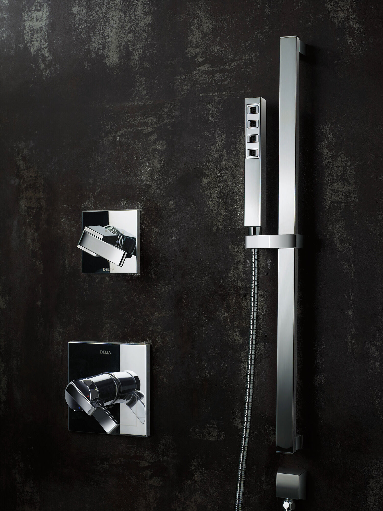 51567 H2Okinetic® Ручной душ с раздвижной штангой с одинарной настройкой Delta Faucet Universal Showering Хром  - Вид №26