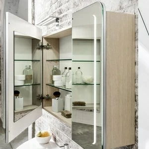 Зеркальный шкафчик со светильником S567 Arbi Eos 2 (Ш 95 см)