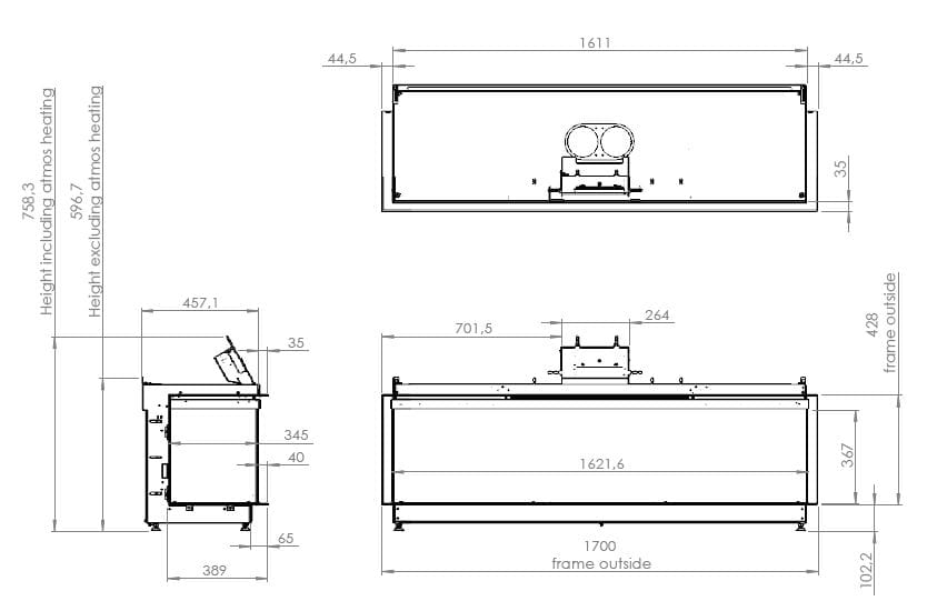 Голографический камин KALFIRE E-ONE 160S ARCH-00028777 - Вид №2