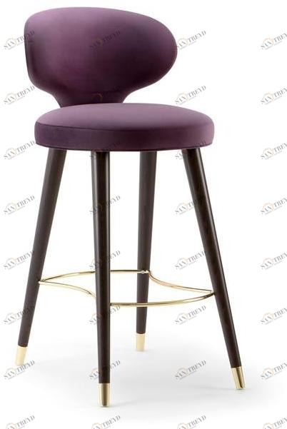 Tirolo Табурет из ткани со спинкой и подставкой для ног Elle 064 sg