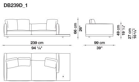 B&B Italia Кожаный диван Dock sun-id-1441060 - Вид №63